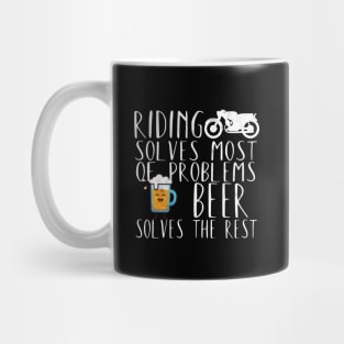 Motorcycle riding problems beer Mug